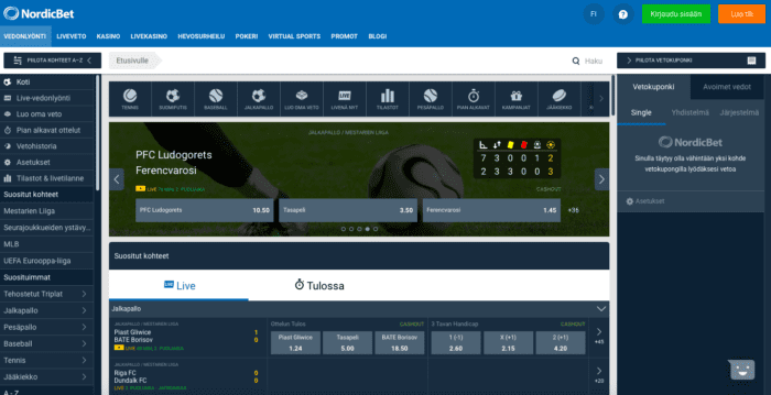 Nordicbet vedonlyönti